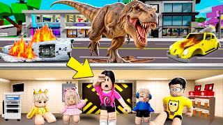 Construímos um BUNKER Secreto para Sobreviver ao T - REX Do Jurassic World.. (Brookhaven)