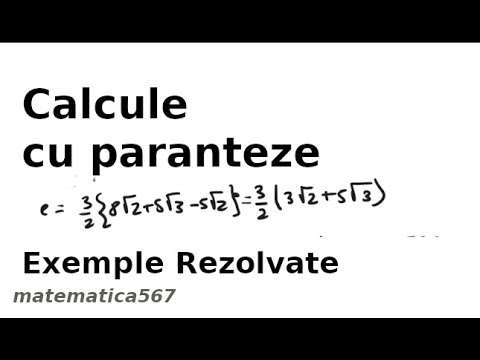 Calcule cu paranteze