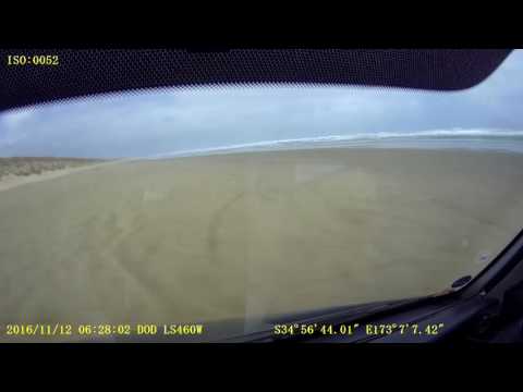 Dashboard camera Rijden op het strand