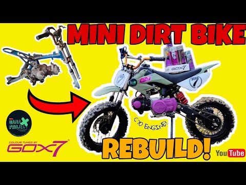 Mini Dirt Bike Rebuild | GOX7 | ASMR Time Lapse - Small Motocross Restoration with HONDA Cub ENGINE!