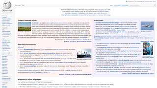 Evolution of Wikipedia: Main Page