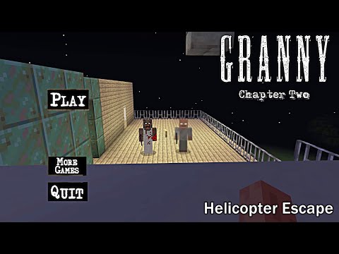 GeorgeRgames - GRANNY CHAPTER 2 HELICOPTER ESCAPE MINECRAFT GAMEPLAY