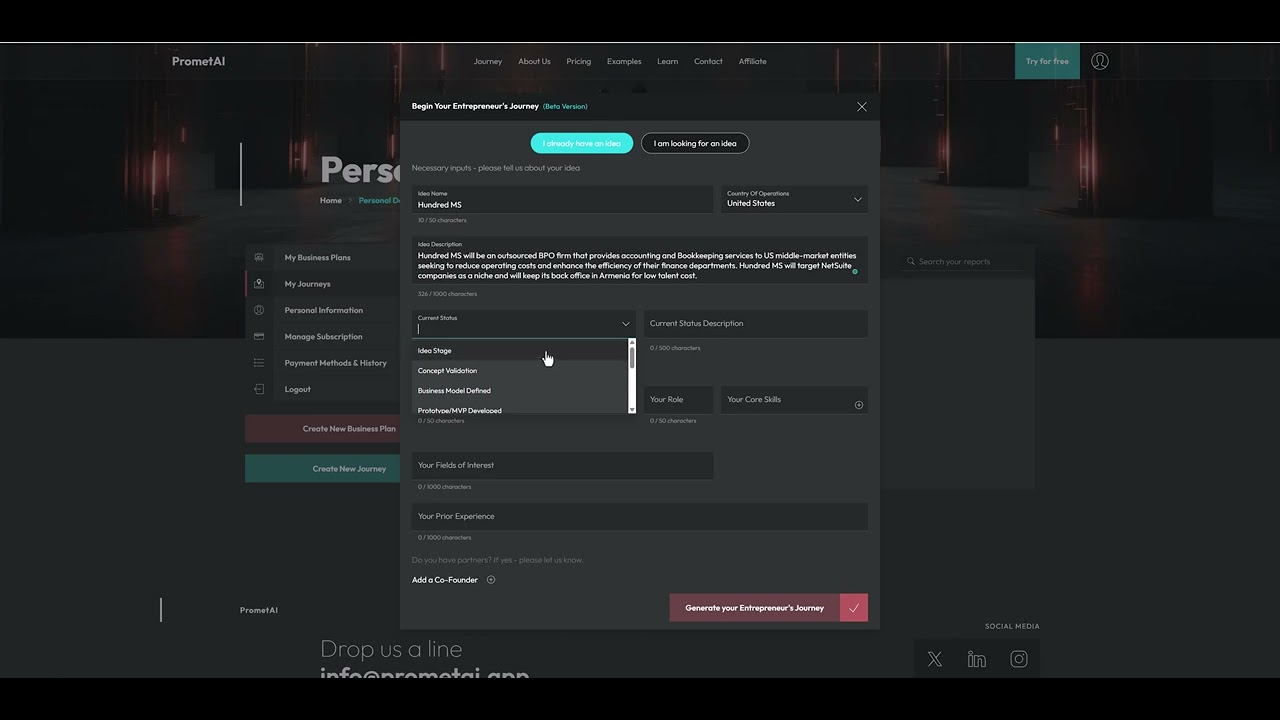 PrometAI: How to Start Your Entrepreneur’s Journey