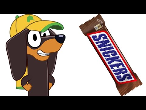 Bluey Characters and their favorite Snacks and Candies (and other favorites) | Snickers, Bingo