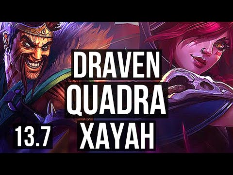 DRAVEN & Amumu vs XAYAH & Milio (ADC) | 3.2M mastery, Quadra, 500+ games | KR Master | 13.7