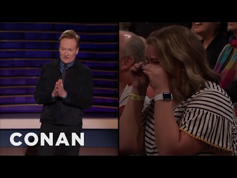 Conan Makes A Woman In The Audience Cry | CONAN on TBS