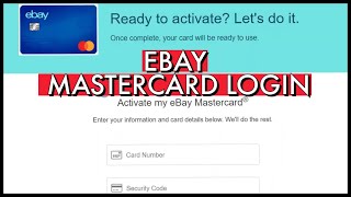 How To Activate eBay MasterCard Online 2023