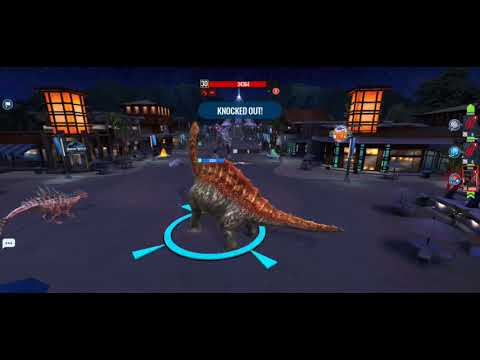 Jurassic World Alive -  Cham Fam Drags Ig2 lvl 17 vs Mrex (My sons account)