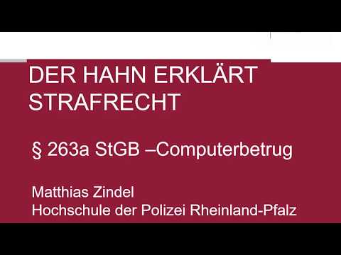 Der Hahn erklärt Strafrecht - § 263a StGB Computerbetrug