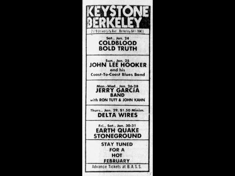 Jerry Garcia Band - 1/27/76 - Keystone - Berkeley, CA - aud