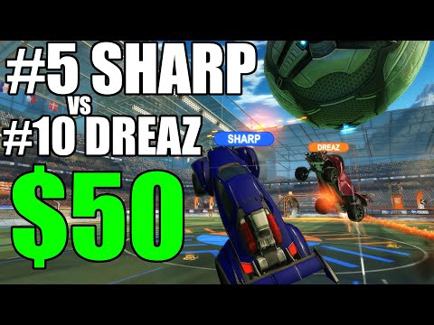 #5 Sharp vs #10 Dreaz | $50 Rocket League 1v1 Showmatch - Bo5