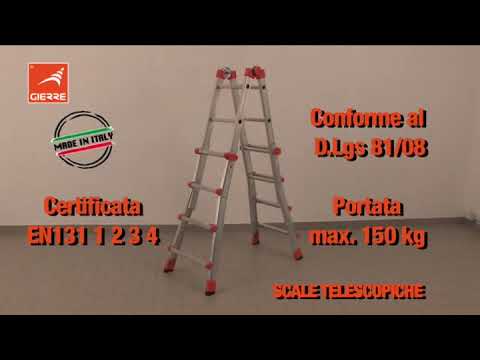 Gierre Telescopic Ladder in aluminium