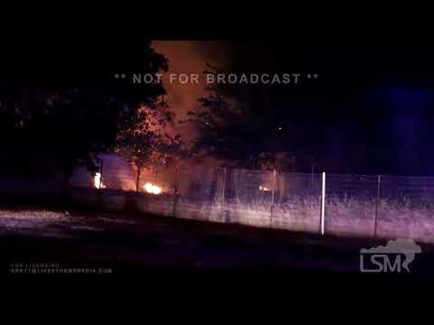 07-04-2022 Northlake, TX - Grass fire from fireworks threatens home.