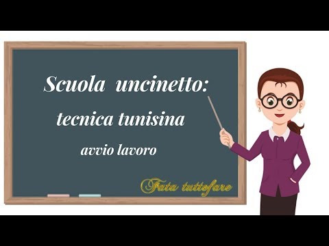 TUTORIAL: Crochet school/basic Tunisian crochet lesson***lafatatuttofare***