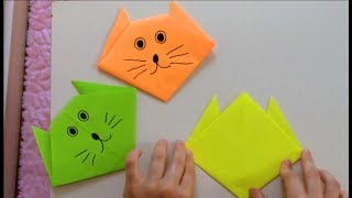 Origami Kedi Yapımı - Kağıttan Kedi Yapımı