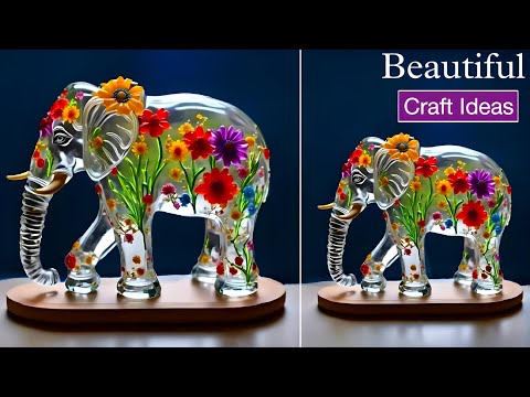 Costly Looking Fake Glass Home Decor | DIY | Plastic Bottle Craft Ideas 💡 😍