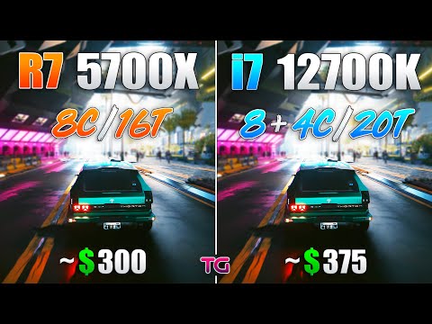 Ryzen 7 5700X vs Core i7 12700K - Test in 10 Games