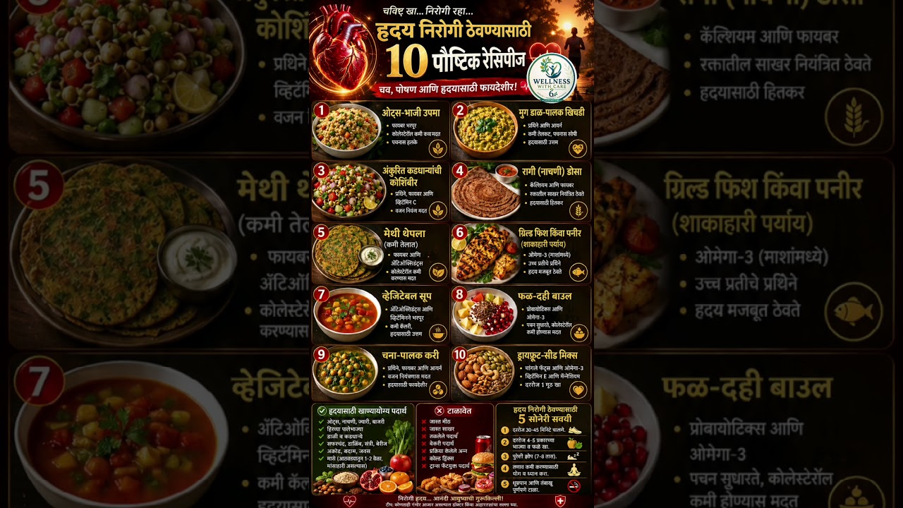 🚨कोलेस्टेरॉल कमी करायचंय? या 10 पदार्थांनी हृदय राहील निरोगी! #viral #trending #shortsfeed