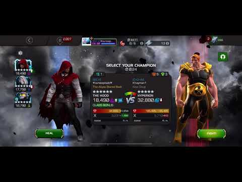 Rank 3 6* hood vs Hyperion on rage mini in war