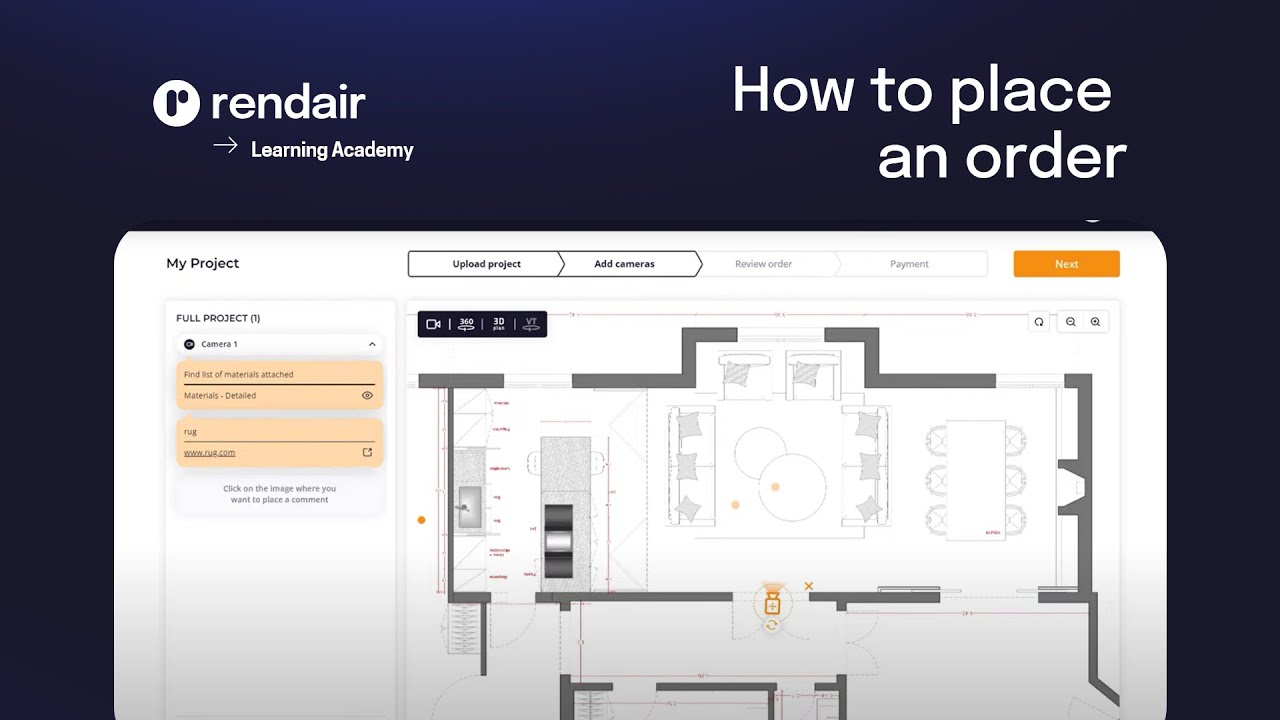 Tutorial - How to place an order using the RENDAIR platform