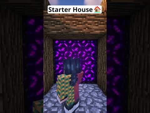 🔥Ultimate Minecraft Starter House Build! #shorts