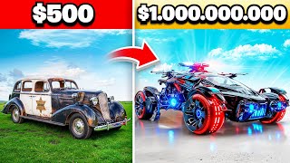 Upgrading NOOB to WORLD'S STRONGEST $1,000,000,000 GOD Police Car in GTA 5!