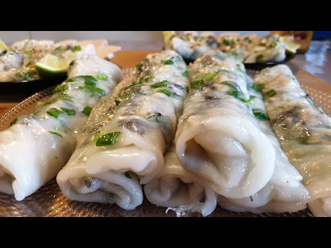BANH CUON Recipe- Recette de CREPE BANH CUON- Ua FAWM KAUV noj #gaohmongcooking