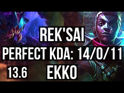 REK'SAI vs EKKO (JNG) | 14/0/11, Legendary, 1.2M mastery, 400+ games | KR Diamond | 13.6