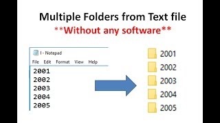 how to create multiple folders from text file without software, many folders at once, text to folder