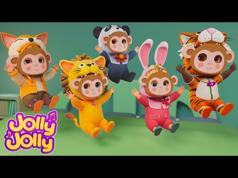 Five Little Monkeys Jumping on the Bed + More Children's Songs in Portuguese | Jolly Jolly