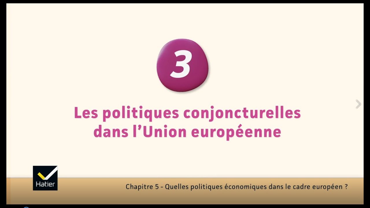 SES cours de Tle : les politiques conjoncturelles dans l'Union européenne