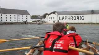 preview picture of video 'Laphroiag - 2013 FOL Challenge - Red team rowing in Laphroaig bay'