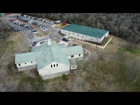 Drone shots of St Alphonsa Catholic Church, Austin.