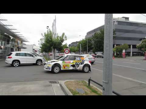 Hayden Paddon with his ŠKODA Fabia S2000 Rally Car