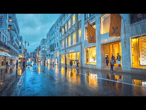 ☔️ 2 Hours of London Rain 🍁 Autumn Evening Rain Walk of Wet London Streets 🌧️ 4K Binaural