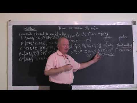 Lectia 1259 - Operatii cu Multimi Relatia de Apartenenta, Incluziune - Operatii cu puteri - Clasa 5