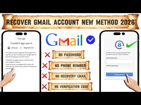 How To Recover Gmail Account without Phone Number And Recovery Email 2026 || Gmail Account Recovery 