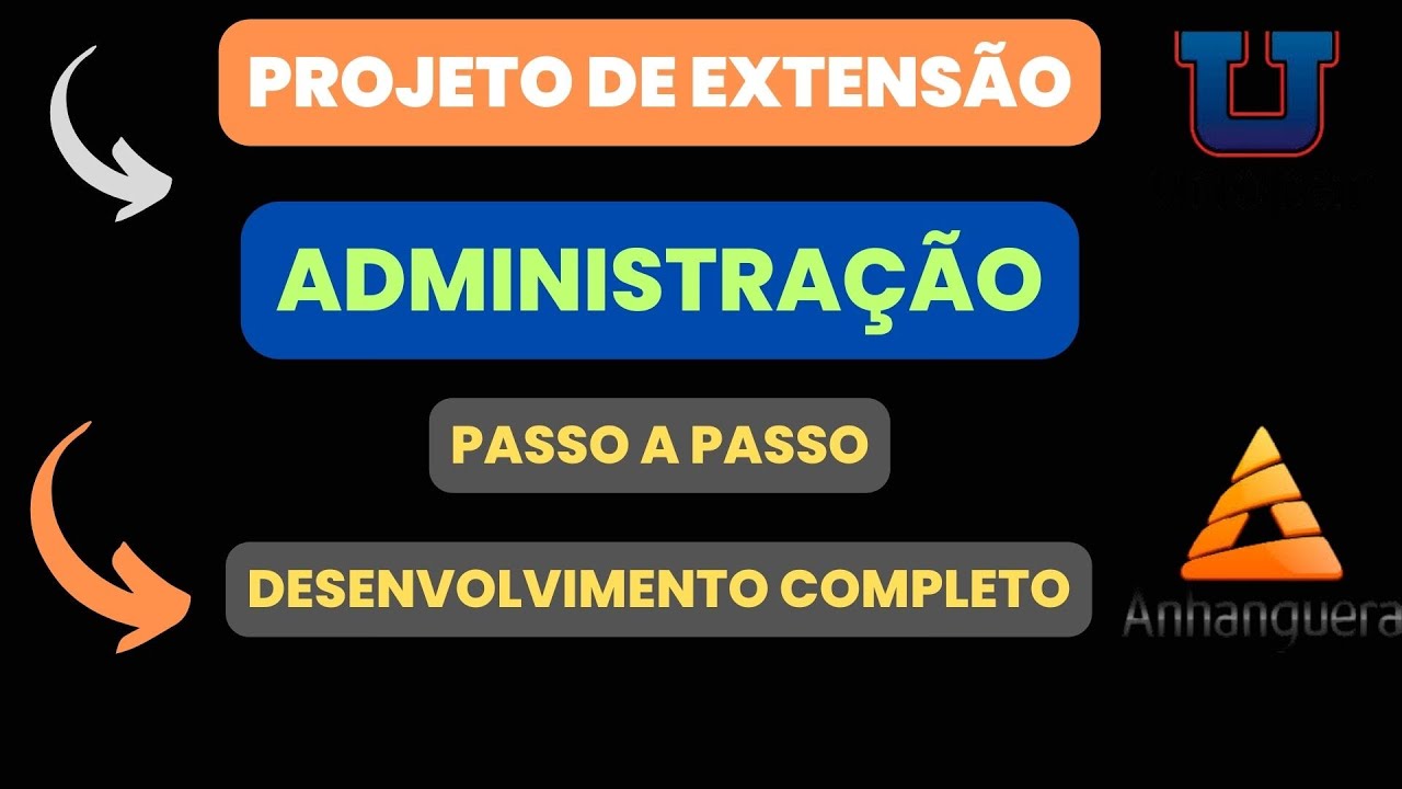 Projeto de Extensão Administração - Unopar e Anhanguera - Passo a Passo Desenvolvimento Completo.