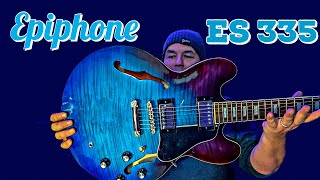 Video thumbnail for Epiphone Inspired By Gibson Original Collection ES335 Figured Blueberry Burst. by Mark London