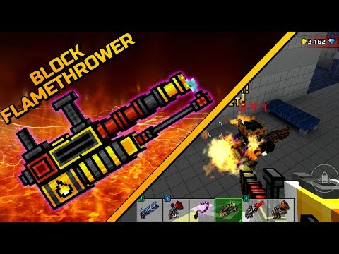 Block Flamethrower - Pixel Gun 3D