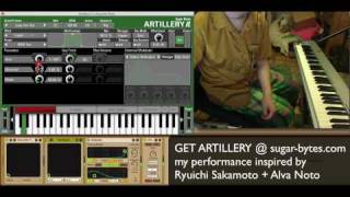 Video thumbnail for Glitch piano with Sugar Bytes Artillery Artillery2 by TORLEY