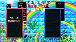 Tetris The Grandmaster 4 -Absolute Eye- MASTER Level 1534 (06:14.85) #tgm_series #TGM4