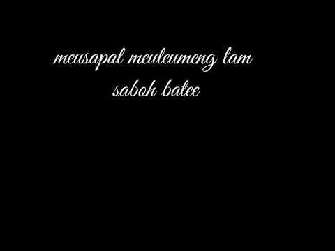 #Hana meujudo ( lirik lagu )