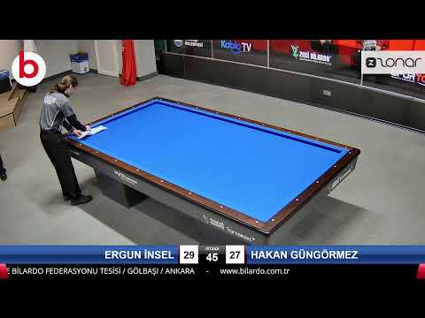 ERGUN İNSEL & HAKAN GÜNGÖRMEZ Bilardo Maçı - 2022 ERKEKLER 1.ETAP-2.TUR