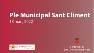 Ple Extraordinari i Urgent - 18 de març de 2022