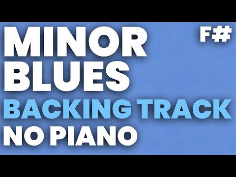 Minor Blues in F# Backing Track Swing 120 bpm Brushes - NO PIANO