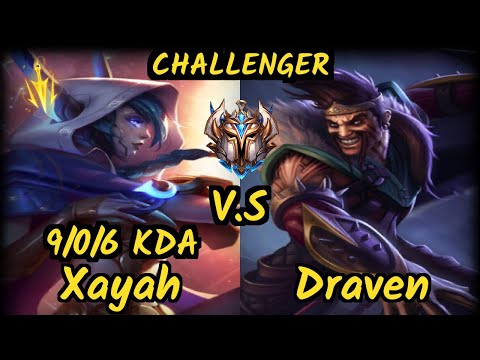 FNC Rekkles (XAYAH) vs DRAVEN- 9/0/6 KDA BOTTOM ADC CHALLENGER GAMEPLAY - EUW