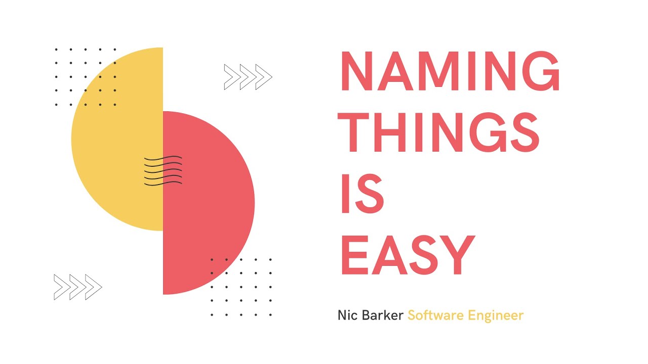 Programming - Naming Things Is Easy