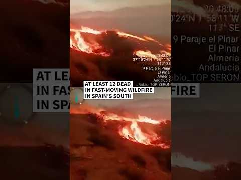 Video Thumbnail: At least 12 dead in fast-moving wildfire in Spain’s south