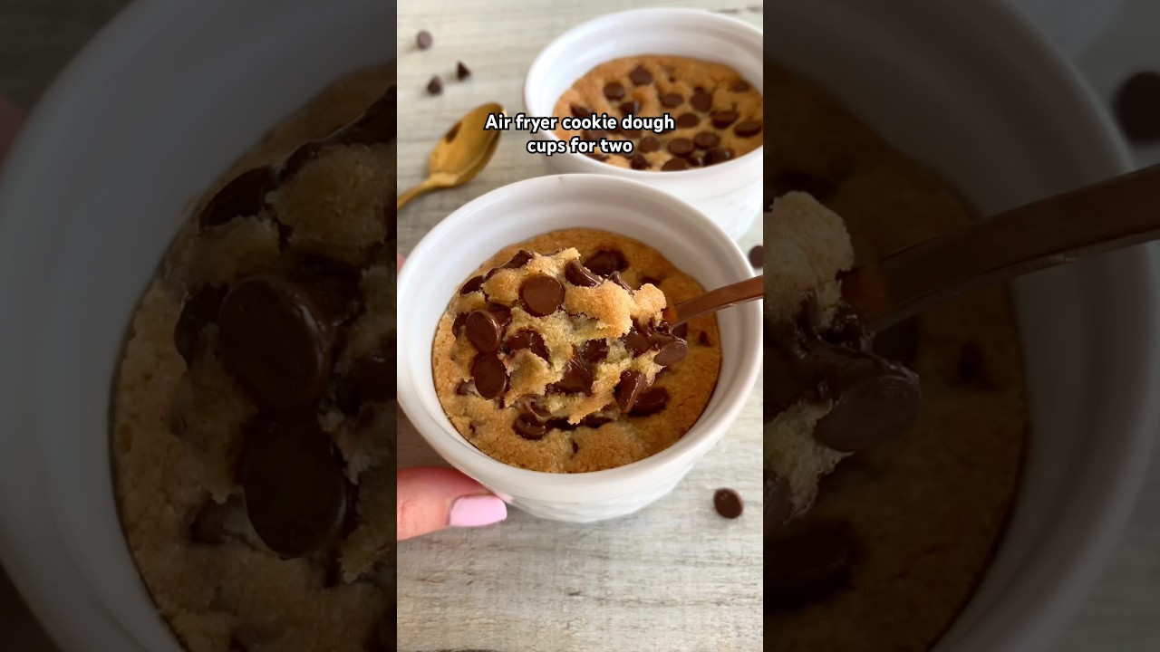 Air fryer cookie dough cups by Fitwaffle Kitchen — recipe photo